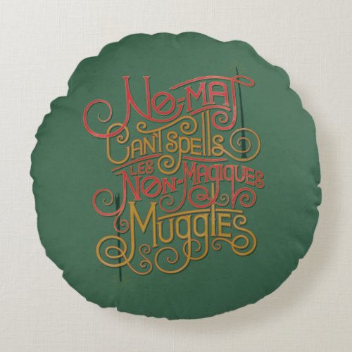 MUGGLE Localized Translations Graphic Round Pillow