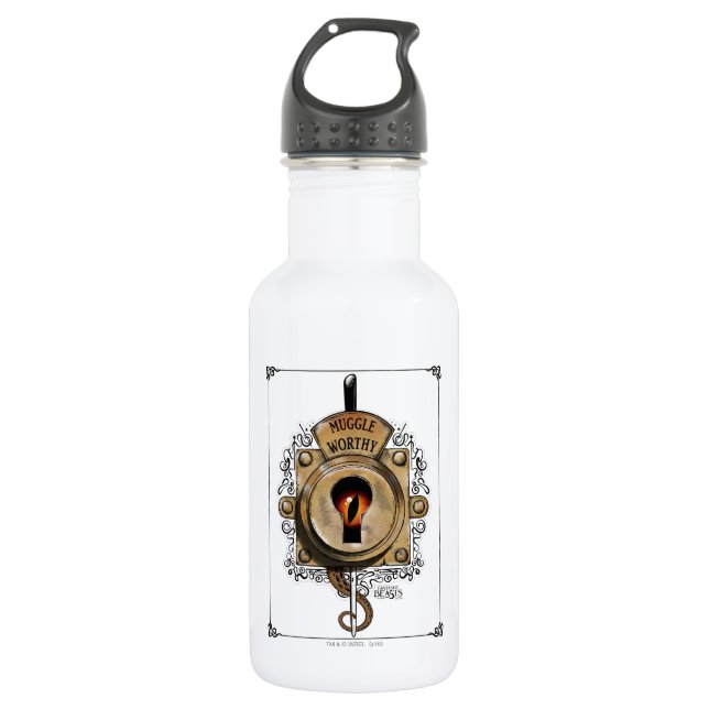 MUGGLE WORTHY™ Lock Water Bottle (Front)
