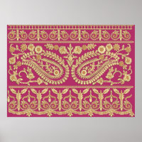 Mughal art work. indian traditional antique gold b