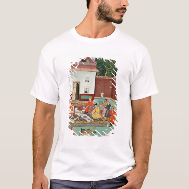 Mughal Emperor Feasting in a Courtyard T-Shirt (Front)