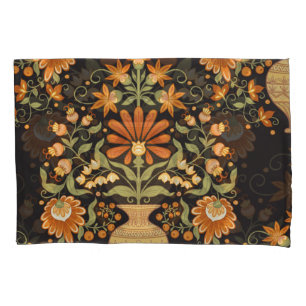 Mughal Fantasy: Retro Floral Opulence Pillow Case