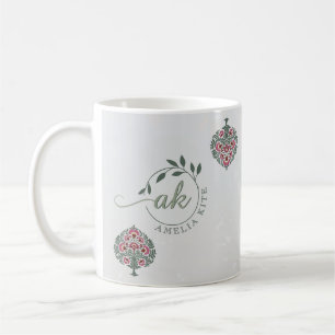 Mughal Floral Circular Monogram Favor Mug – Nikah