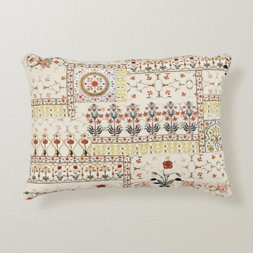 Mughal Floral Paisley Ethnic Digital Elegance Accent Pillow