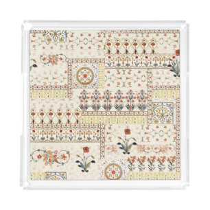 Mughal Floral Paisley: Ethnic Digital Elegance. Acrylic Tray