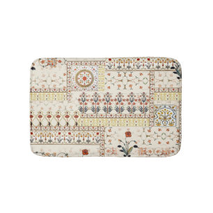Mughal Floral Paisley: Ethnic Digital Elegance. Bath Mat