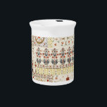Mughal Floral Paisley: Ethnic Digital Elegance. Beverage Pitcher<br><div class="desc">Seamless beautiful mughal floral with ethnic paisley with pattern on digital cream background Mughal beauty abounds! Seamless floral delight. Dive into the beauty of mughal floral and ethnic paisley patterns. These seamless decor add a touch of elegance to any project. pattern, abstract, ethnic, illustration, decor, arabian, background, floral, seamless, texture,...</div>
