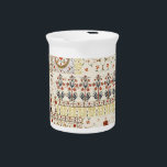 Mughal Floral Paisley: Ethnic Digital Elegance. Beverage Pitcher<br><div class="desc">Seamless beautiful mughal floral with ethnic paisley with pattern on digital cream background Mughal beauty abounds! Seamless floral delight. Dive into the beauty of mughal floral and ethnic paisley patterns. These seamless decor add a touch of elegance to any project. pattern, abstract, ethnic, illustration, decor, arabian, background, floral, seamless, texture,...</div>