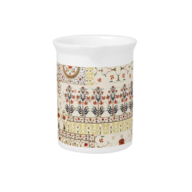 Mughal Floral Paisley: Ethnic Digital Elegance. Beverage Pitcher (Front)