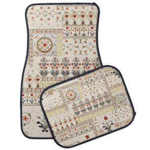 Mughal Floral Paisley: Ethnic Digital Elegance. Car Floor Mat