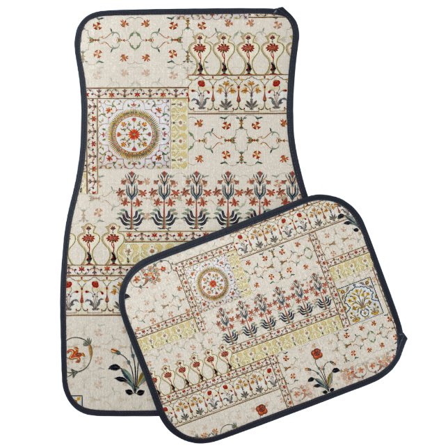 Mughal Floral Paisley: Ethnic Digital Elegance. Car Floor Mat (Set)