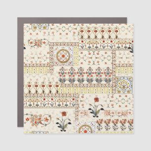 Mughal Floral Paisley: Ethnic Digital Elegance. Car Magnet