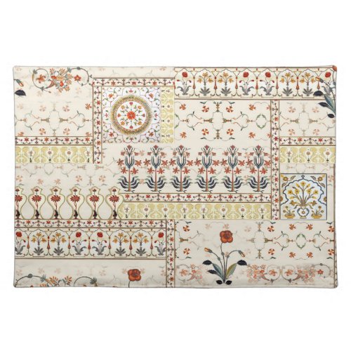 Mughal Floral Paisley Ethnic Digital Elegance Cloth Placemat