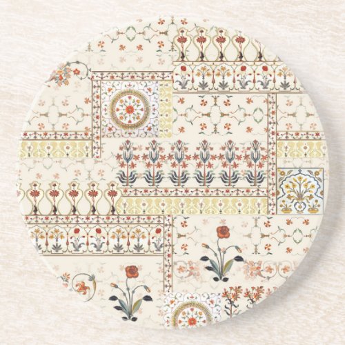 Mughal Floral Paisley Ethnic Digital Elegance Coaster