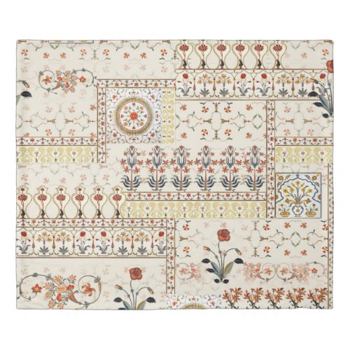 Mughal Floral Paisley Ethnic Digital Elegance Duvet Cover