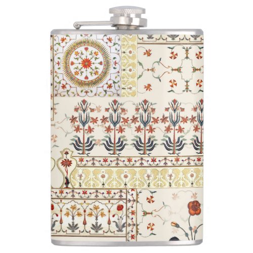 Mughal Floral Paisley Ethnic Digital Elegance Flask