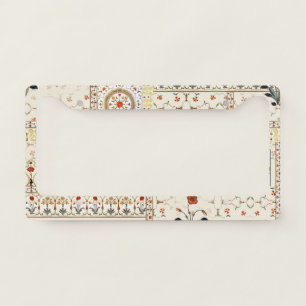 Mughal Floral Paisley: Ethnic Digital Elegance. License Plate Frame