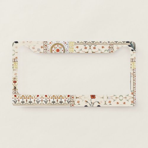 Mughal Floral Paisley Ethnic Digital Elegance License Plate Frame