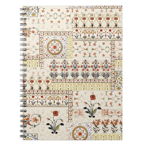 Mughal Floral Paisley Ethnic Digital Elegance Notebook