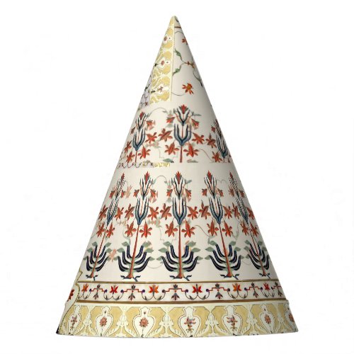 Mughal Floral Paisley Ethnic Digital Elegance Party Hat