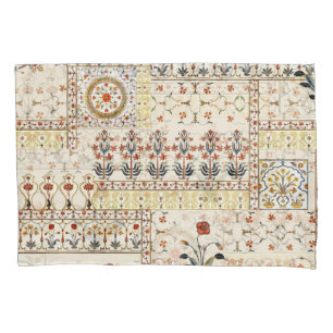 Mughal Floral Paisley: Ethnic Digital Elegance. Pillow Case