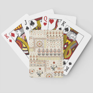 Mughal Floral Paisley: Ethnic Digital Elegance. Poker Cards
