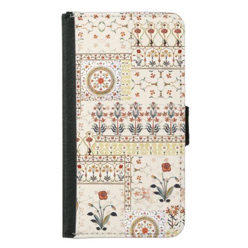 Mughal Floral Paisley Ethnic Digital Elegance Samsung Galaxy S5 Wallet Case