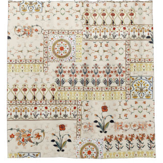 Mughal Floral Paisley: Ethnic Digital Elegance. Shower Curtain