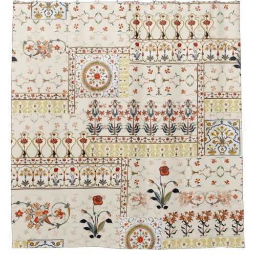 Mughal Floral Paisley Ethnic Digital Elegance Shower Curtain