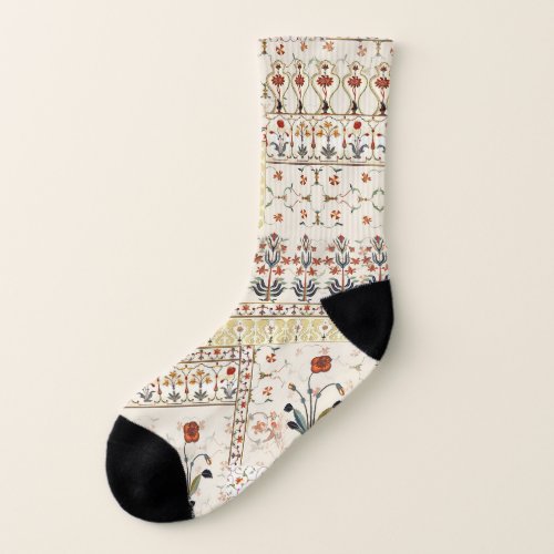 Mughal Floral Paisley Ethnic Digital Elegance Socks