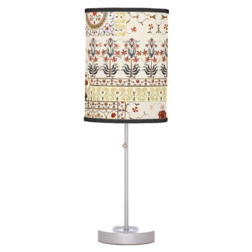 Mughal Floral Paisley Ethnic Digital Elegance Table Lamp