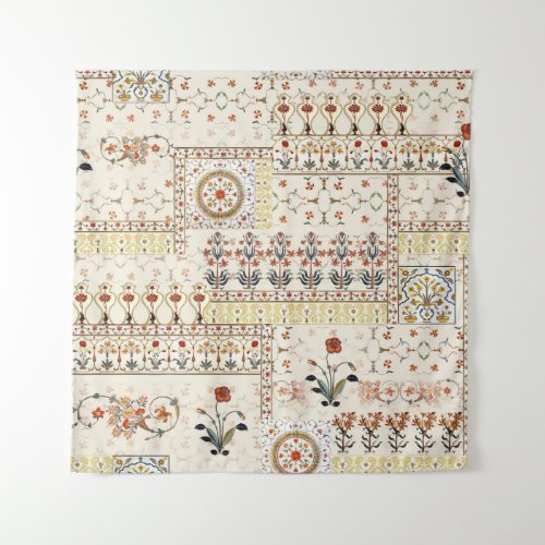 Mughal Floral Paisley Ethnic Digital Elegance Tapestry