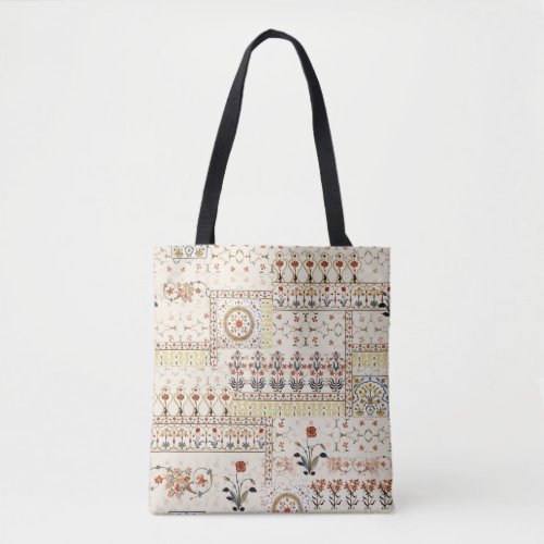 Mughal Floral Paisley Ethnic Digital Elegance Tote Bag