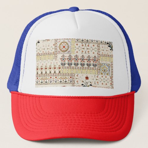 Mughal Floral Paisley Ethnic Digital Elegance Trucker Hat