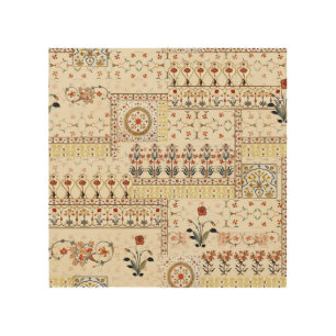 Mughal Floral Paisley: Ethnic Digital Elegance. Wood Wall Art
