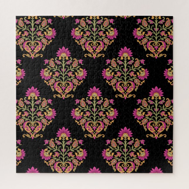 Mughal floral paisley, seamless design. jigsaw puzzle (Vertical)