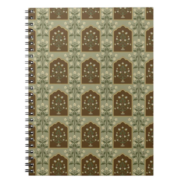 Mughal Floral Pattern Notebook (Front)