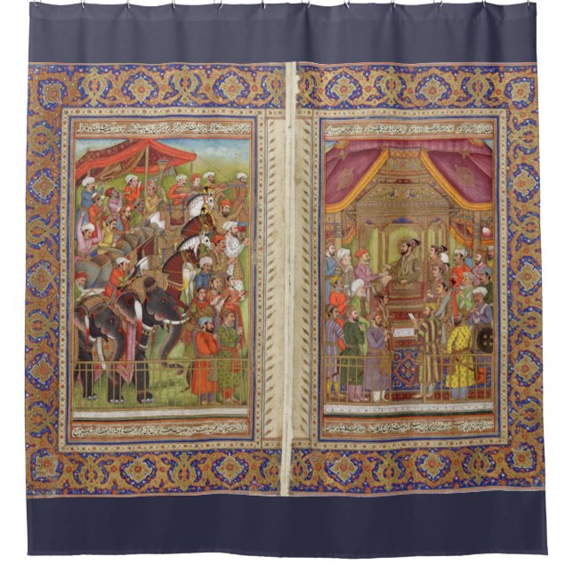 Mughal Indian India Islam Islamic Muslim Boho Art Shower Curtain (Front)