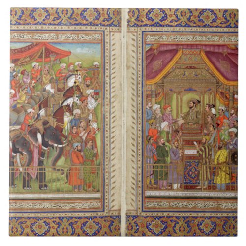Mughal Indian India Islam Islamic Muslim Boho Art Tile