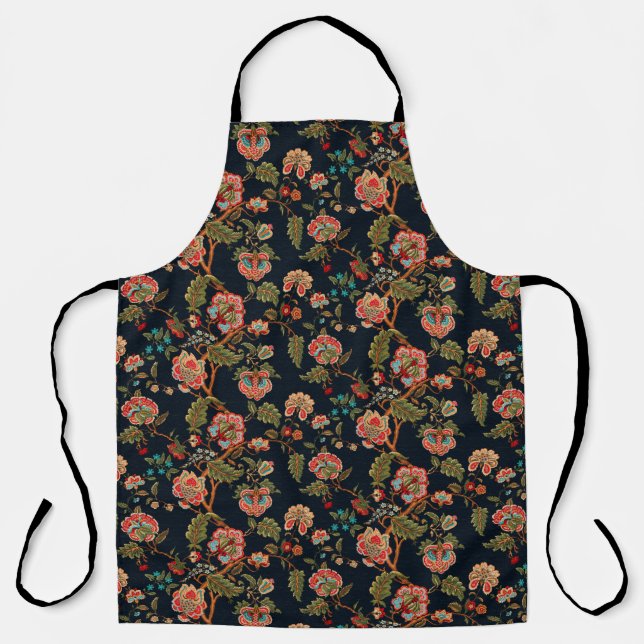mughal motif ornament pattern multi color backgrou apron (Front)