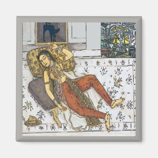 Mughal Princess Fauvist Style Magnet