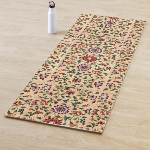 Mughal Scrolling Floral Vine from India Print Yoga Mat