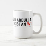 Your Name waleed abdullah Street city of pakistan  Mugs and Steins