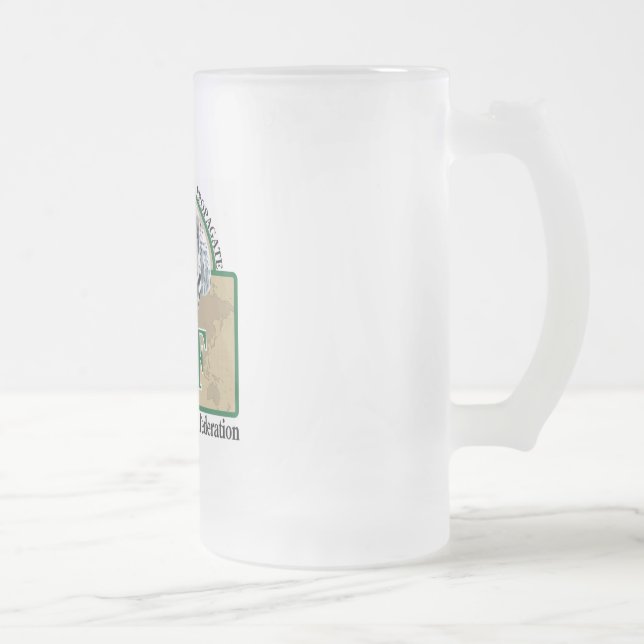 Mugs-center logo frosted glass beer mug (Right)