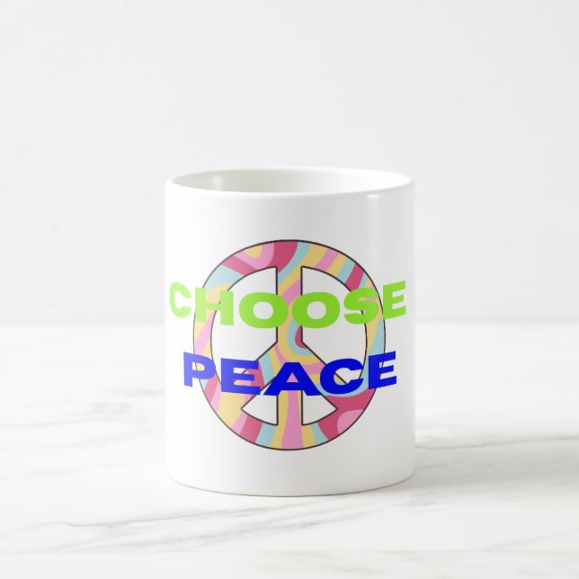 Mugs Choose Peace Bold Typography with Minimal  (Center)