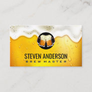 Mugs Clanking | Beer Froth Business Card at Zazzle