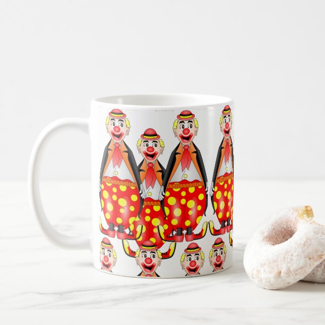 mugs clowns circus (With Donut)