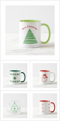 Mugs from Coordinated Sets - Christmas