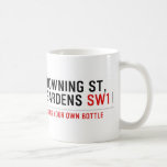 Downing St,  Gardens  Mugs (front & back)
