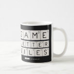 Game
 Letter
 Tiles  Mugs (front & back)