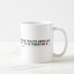Your Name waleed abdullah Street city of pakistan  Mugs (front & back)